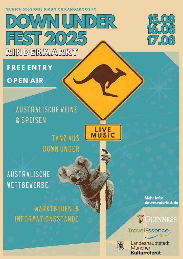 Entspannt feiern wie Down Under – beim Downunder Fest am Rindermarkt